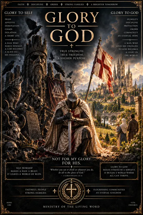 Glory to God: Not for my glory. For His.