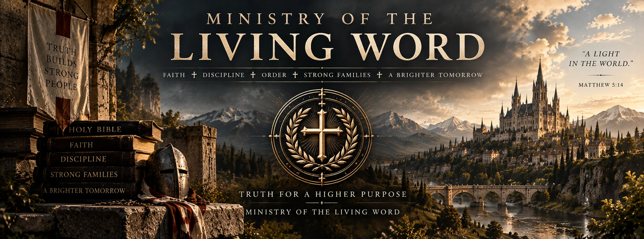 Ministry of the Living Word: Faith, Discipline, Order, Strong Families, A Brighter Tomorrow. Truth for a higher purpose.